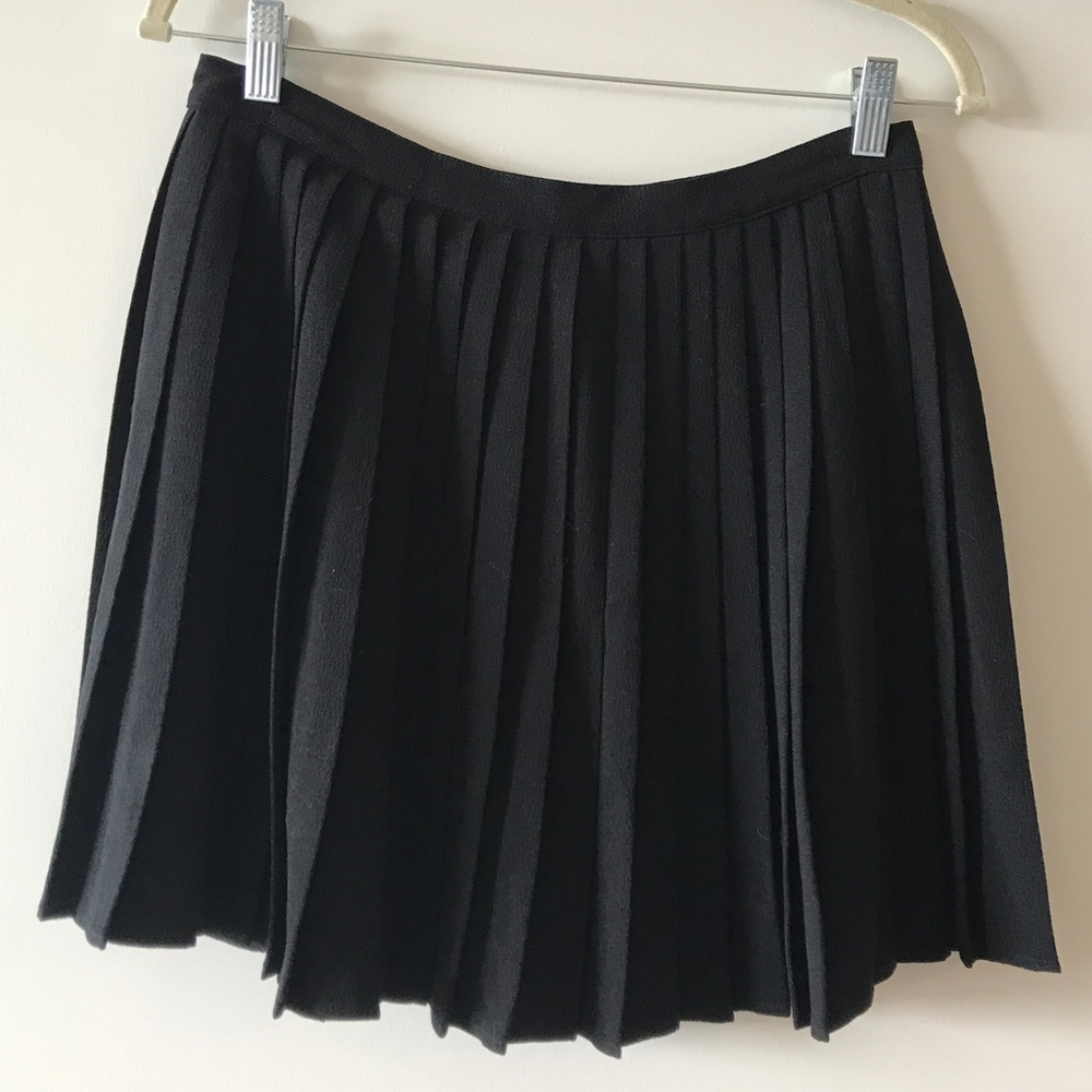 American Apparel pleated black mini skirt